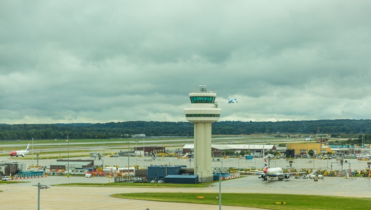 The airport has been hit hard by the coronavirus pandemic, with flights dropping by 80% since March 2020